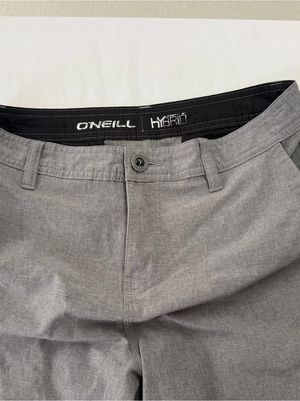 O'Neill Men's Charcoal Gray Flat-Front Shorts